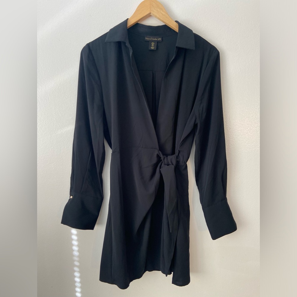 House of Harlow 1960 Black Wrap Dress